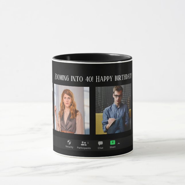 Personalized Zoom Meeting Funny Birthday Mug (Center)