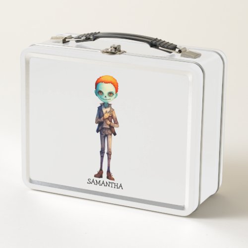 Personalized Zoombie Halloween Metal Lunch Box