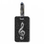 Personalizedd Glitzy Sparkly Diamond Music Note Luggage Tag