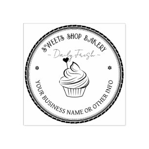 PersonalizedStamp Rubber   Homemade Bakery Logo Stamp