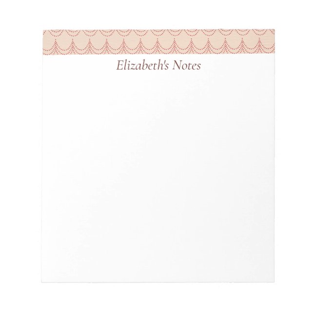 Personalizeed Medium Pink Chandelier Design Notepad (Front)
