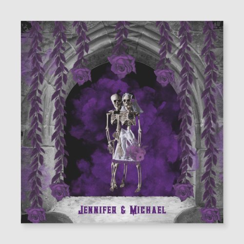 Personallizable Gothic Wedding Magnetic Card