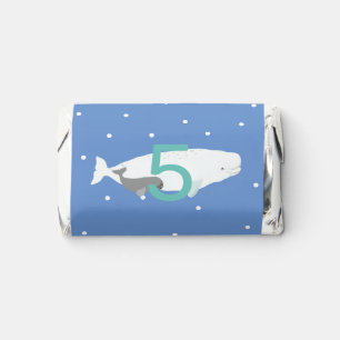 Personalozed Beluga Whale Kids Birthday Party Hershey's Miniatures