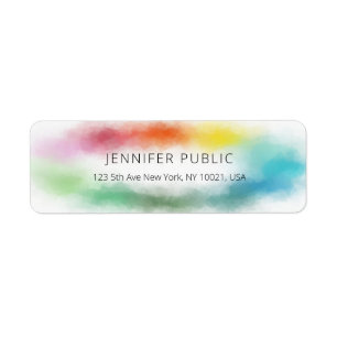 Personalozed Modern Colorful Abstract Elegant Label