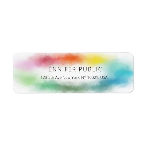 Personalozed Modern Colorful Abstract Elegant Label