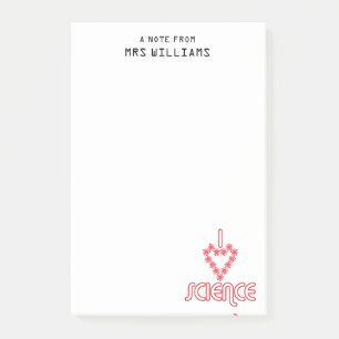 Personalsied I love science Post-it Notes