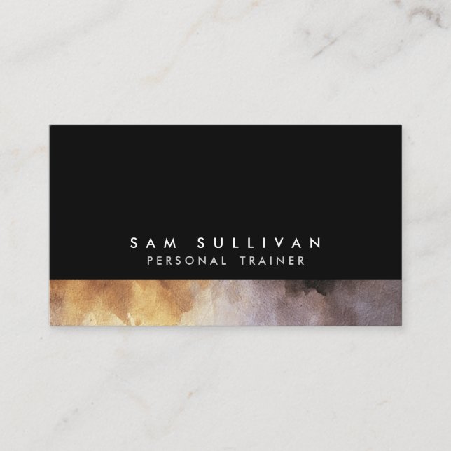 PersonalTrainer SpecialSkills Abstract BrownGrunge Business Card (Front)