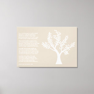 PersonalTrees - Warm Gray - Poet Tree Canvas Print