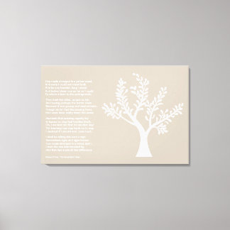 PersonalTrees - Warm Gray -  Poet Tree Canvas Print