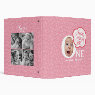 Personalze your baby's journey Blossom Photo Album 3 Ring Binder