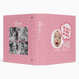 Personalze your baby's journey Blossom Photo Album 3 Ring Binder