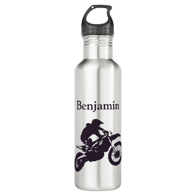 Personalzed Motorbike Stainless Steel Water Bottle (Front)