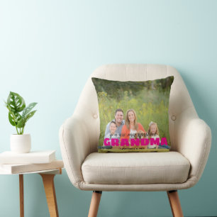 Personalzed Photo Keepsake GRANDMA Gift Throw Pillow