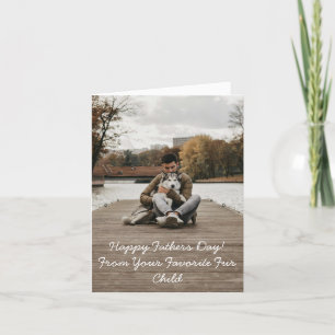 Personalzied Happy Fathers Day Treat Dealer Funny Holiday Card