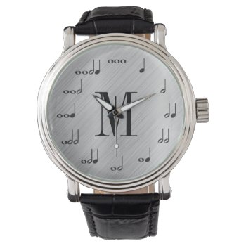 Personalzied Monogram Music Note Watch by eatlovepray at Zazzle