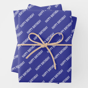 PERSONALZIED NAME STYLISH MODERN HAPPY BIRTHDAY WRAPPING PAPER SHEETS
