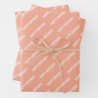 PERSONALZIED NAME STYLISH MODERN HAPPY BIRTHDAY  WRAPPING PAPER SHEETS