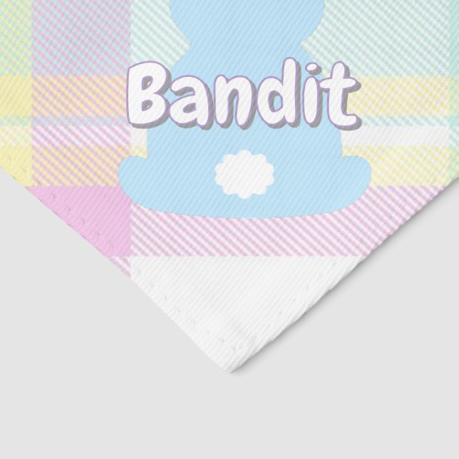 Personalzied Spring Easter Plaid Pattern Pet Bandana Collar (Corner)