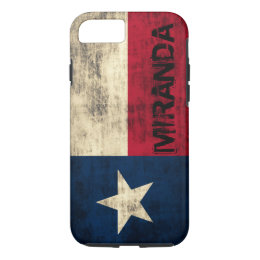 Personalzied Vintage Grunge Flag of Texas iPhone 8/7 Case