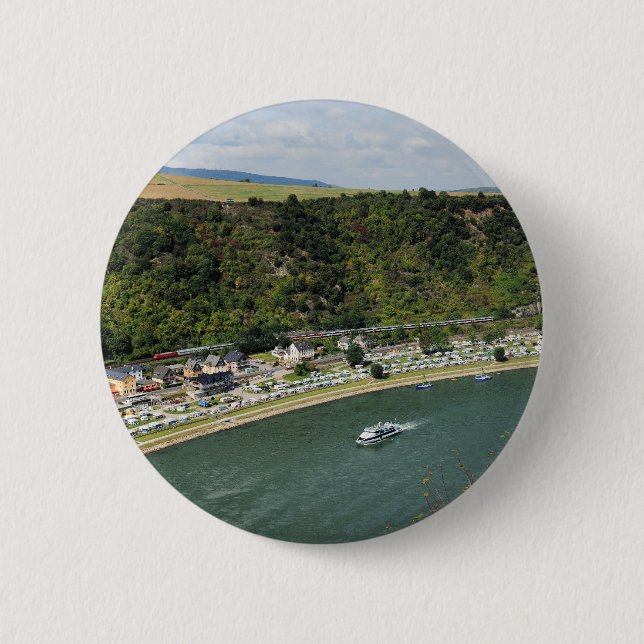 Personenzug an der Loreley Button (Front)