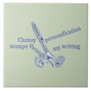 Personification Funny Creative Writing Ceramic Tile