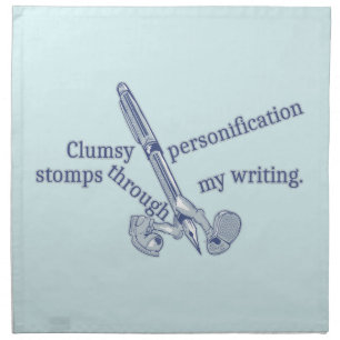 Personification Funny Creative Writing Cloth Napkin