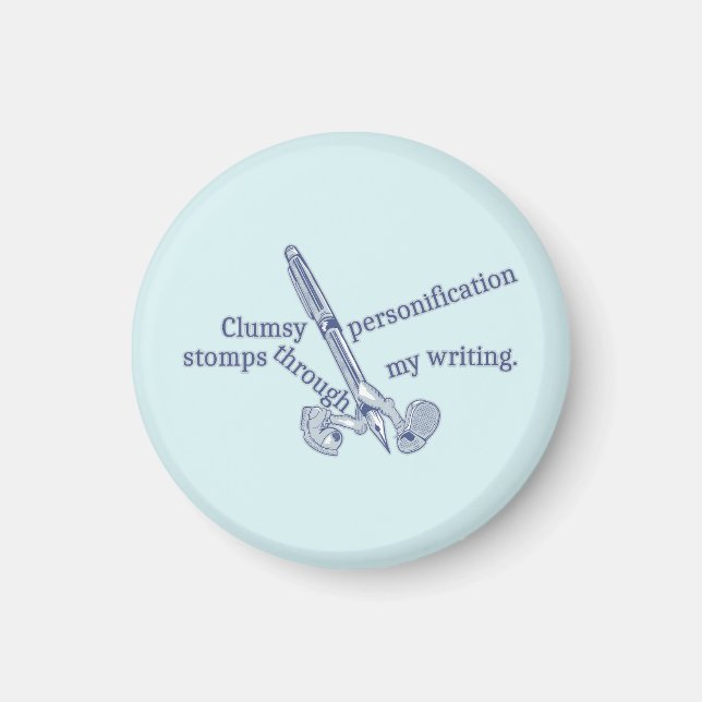 Personification Funny Creative Writing Magnet (Front)