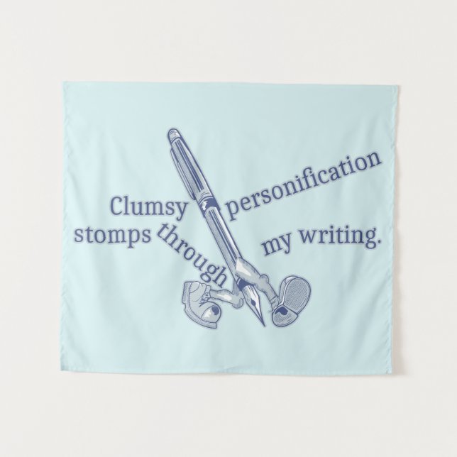 Personification Funny Creative Writing Tapestry (Front (Horizontal))