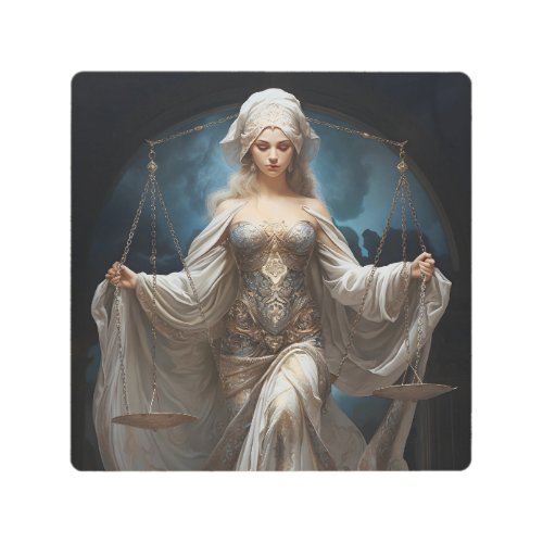 Personification Of Blind Justice Metal Print