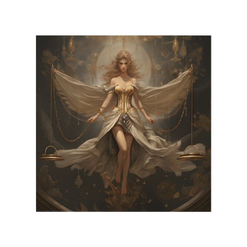 Personification Of Divine Justice  Wood Wall Art