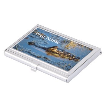 (personilize) Florida Aligator Photo Case For Business Cards by Scotts_Barn at Zazzle