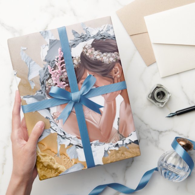 PERSONILIZE TEXT AND PICTURE  WRAPPING PAPER (Gifting)