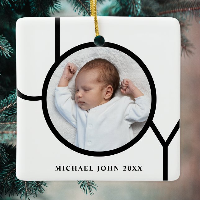 Personilized Baby Photo Christmas  Ceramic Ornament (Creator Uploaded)