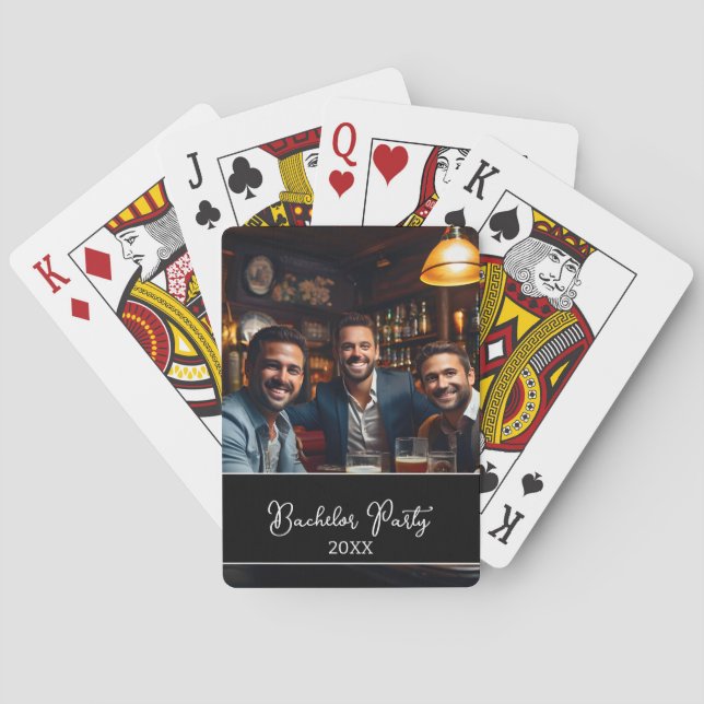 Personised bachelor party memory poker cards (Back)