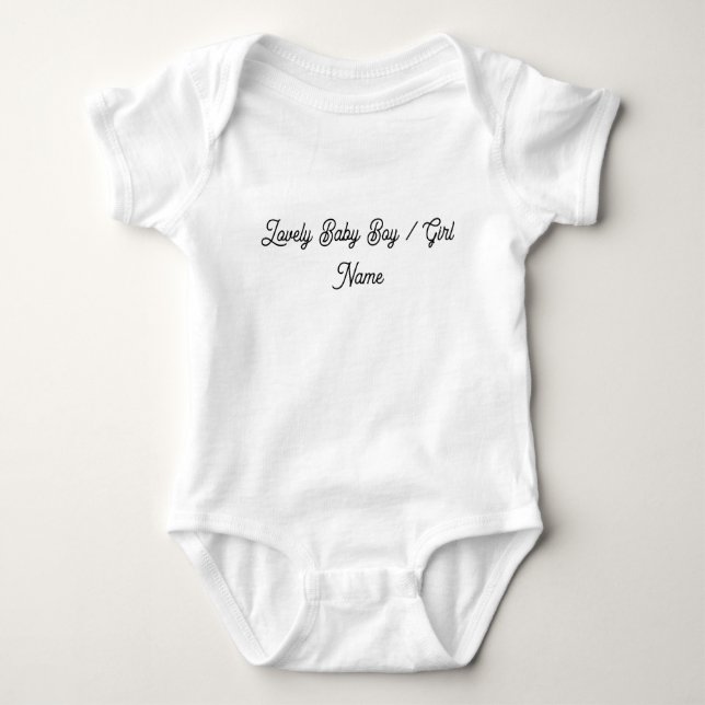 Personize With Name Adorable Comfortable Love Baby Bodysuit (Front)