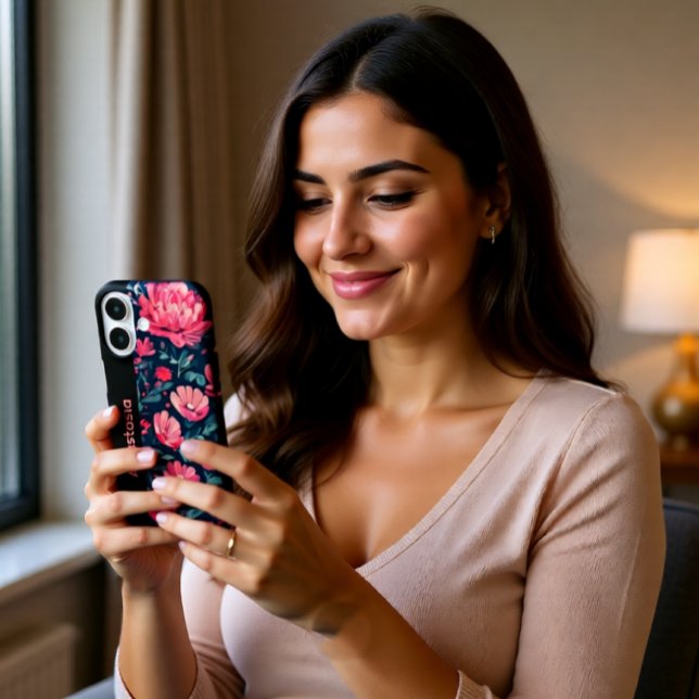 Personized Floral Pink iPhone Case (Creator Uploaded)