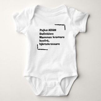 Personlig Babybody med Namn , Personalized Baby  Bodysuit