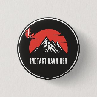 Personligt bynavn Danmark rundt design Button