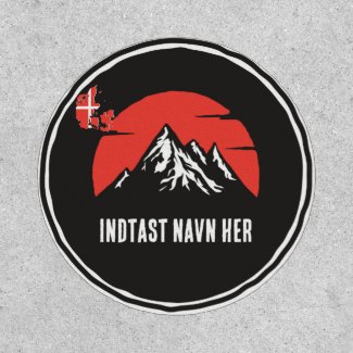 Personligt bynavn Danmark rundt design Patch