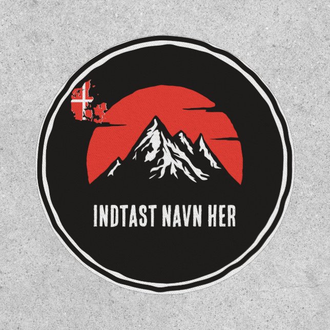 Personligt bynavn Danmark rundt design Patch (Front)