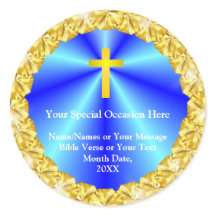 Personlised Christian Party favours Sticker