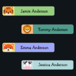 Personlized Cute Animal print Waterproof  Kids' Labels<br><div class="desc">Very cute , Personlized waterproof kid's label ,  4 rows ,  4 color,  4 cute animal prints,  4 name options. Don't have to worry that your love ones' belonging will be missing or misplaced again.</div>