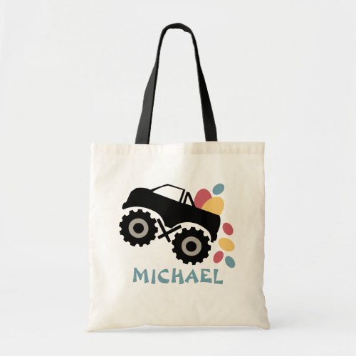 Personlized Easter Truck Name Tote Bag