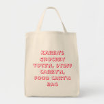 Personlized Grocery Bag at Zazzle
