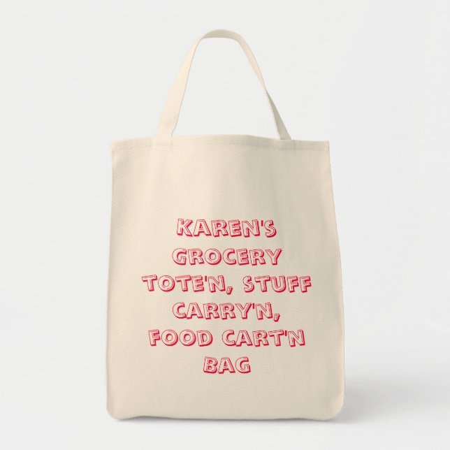 Personlized grocery bag (Front)