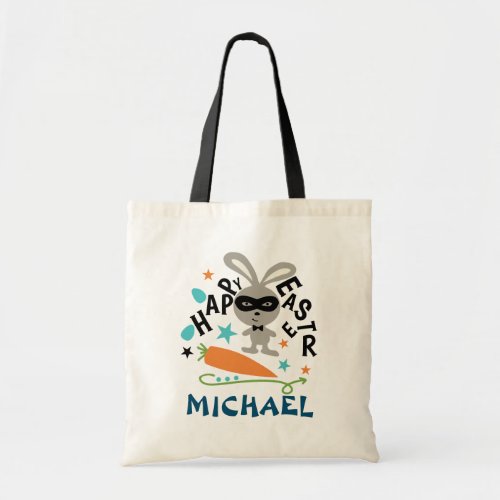Personlized Happy Easter Bunny Name Tote Bag