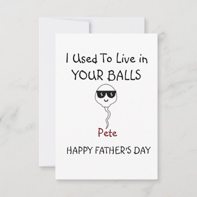 Personlized Happy Father's day Thank You Card (Front)