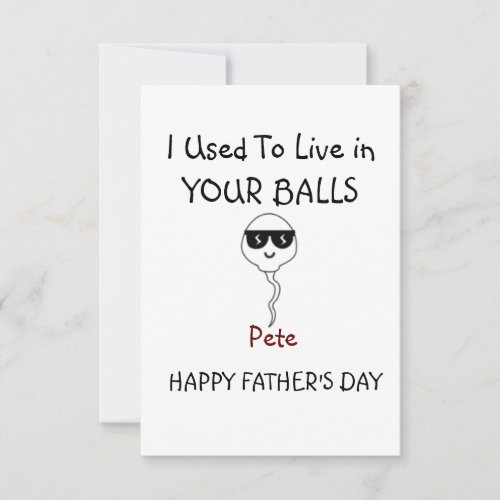 Personlized Happy Fathers day Thank You Card
