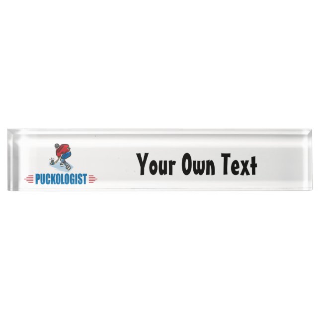 Personlized Ice Hockey Desk Name Plate (Front)