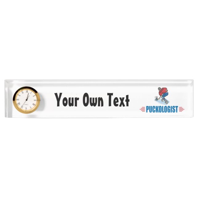 Personlized Ice Hockey Desk Name Plate (Front)